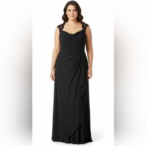 Scarlett Elegant Lace Black Evening Dress